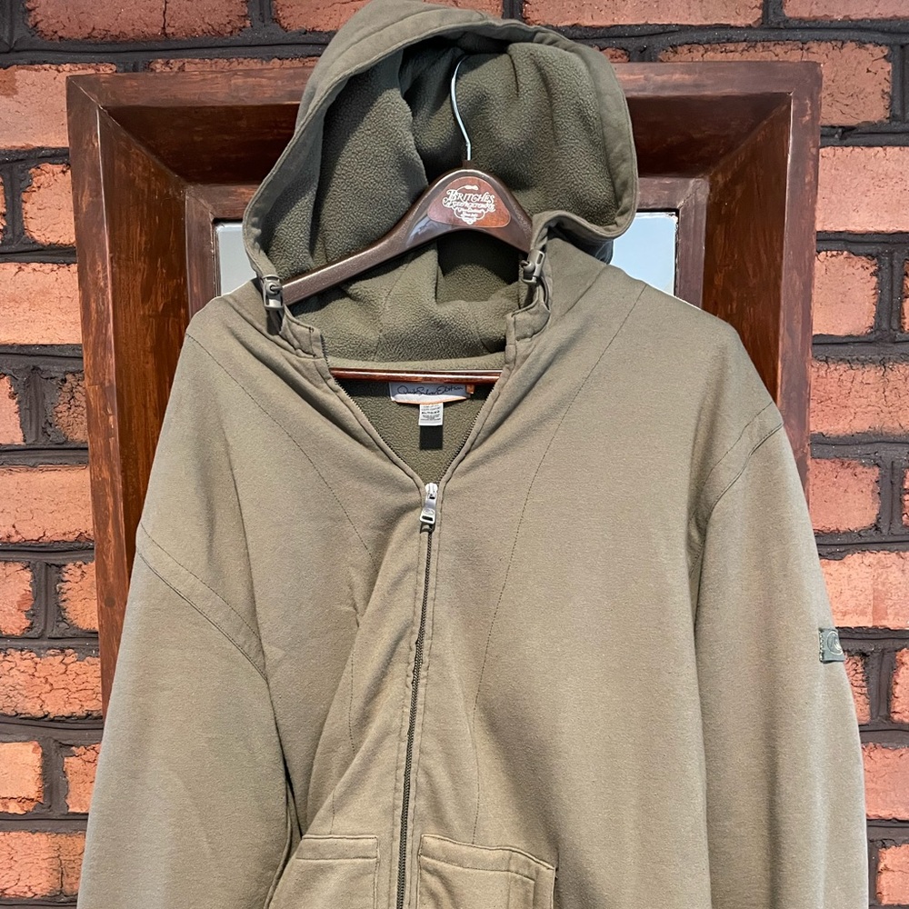 Quicksilver Men’s XL Olive Green Zip Up Hoodie
